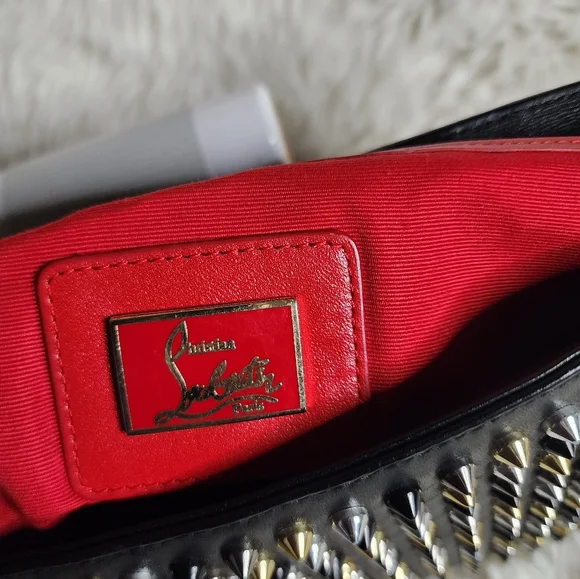 SOLD. Christian Louboutin Loubiposh Multi Color Studded Clutch Bag - Picture 7 of 8